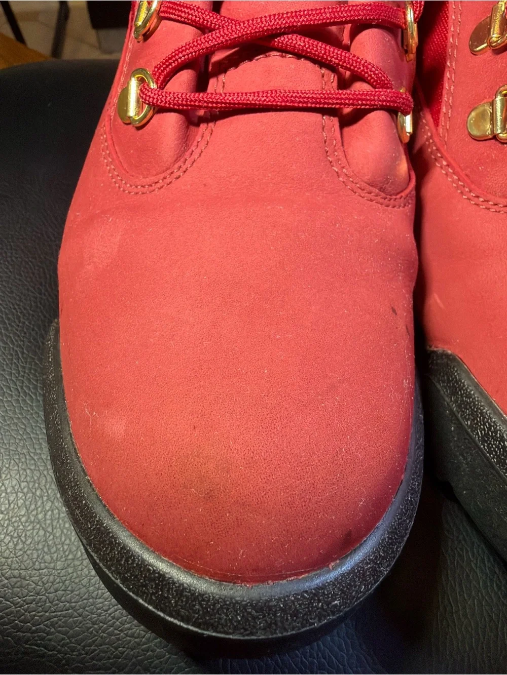 Timberland Field Boot 6 Inch Water Proof Dark Red Nubuck Mns Sz 10.5